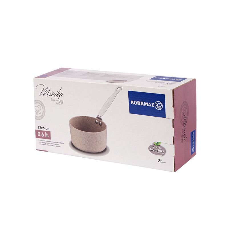 Korkmaz Minika Non-Stick Saucepan - 12x6 cm, Free From PFOA, Cadmium, and Lead, Made in Turkey