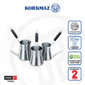 Korkmaz Flora Stainless Steel Turkish Coffee Pot Set
