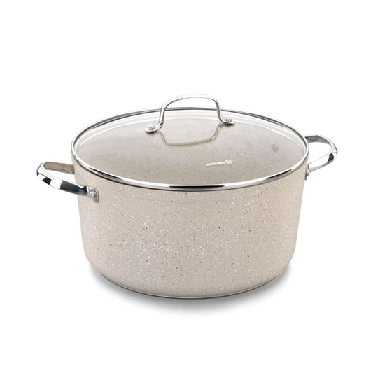 Korkmaz Granita Non-Stick Stock Pot (Soup Pot) - Induction Compatible, Free From PFOA, Cadmium, and Lead, Made in Turkey