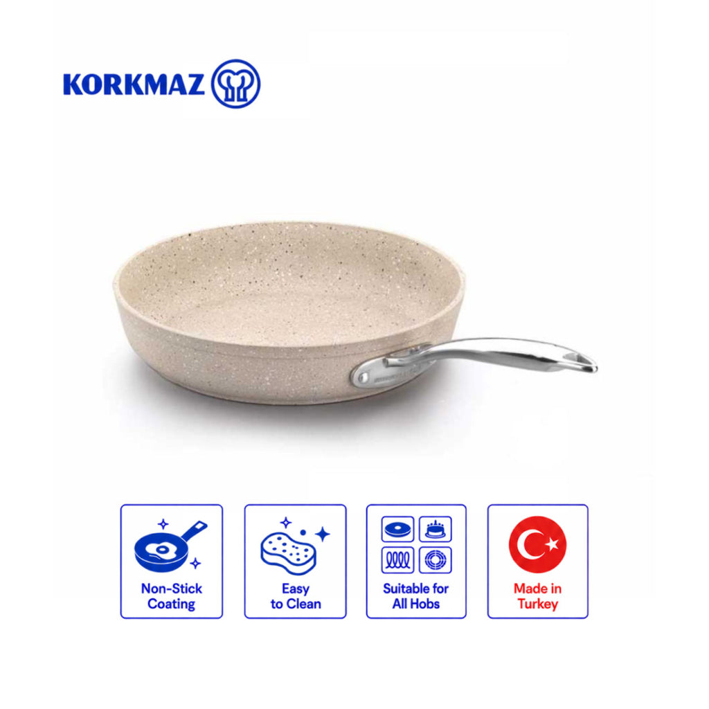 Korkmaz Granita Non Stick Frying Pan - PFOA Free, Induction Compatible, Made In Turkey