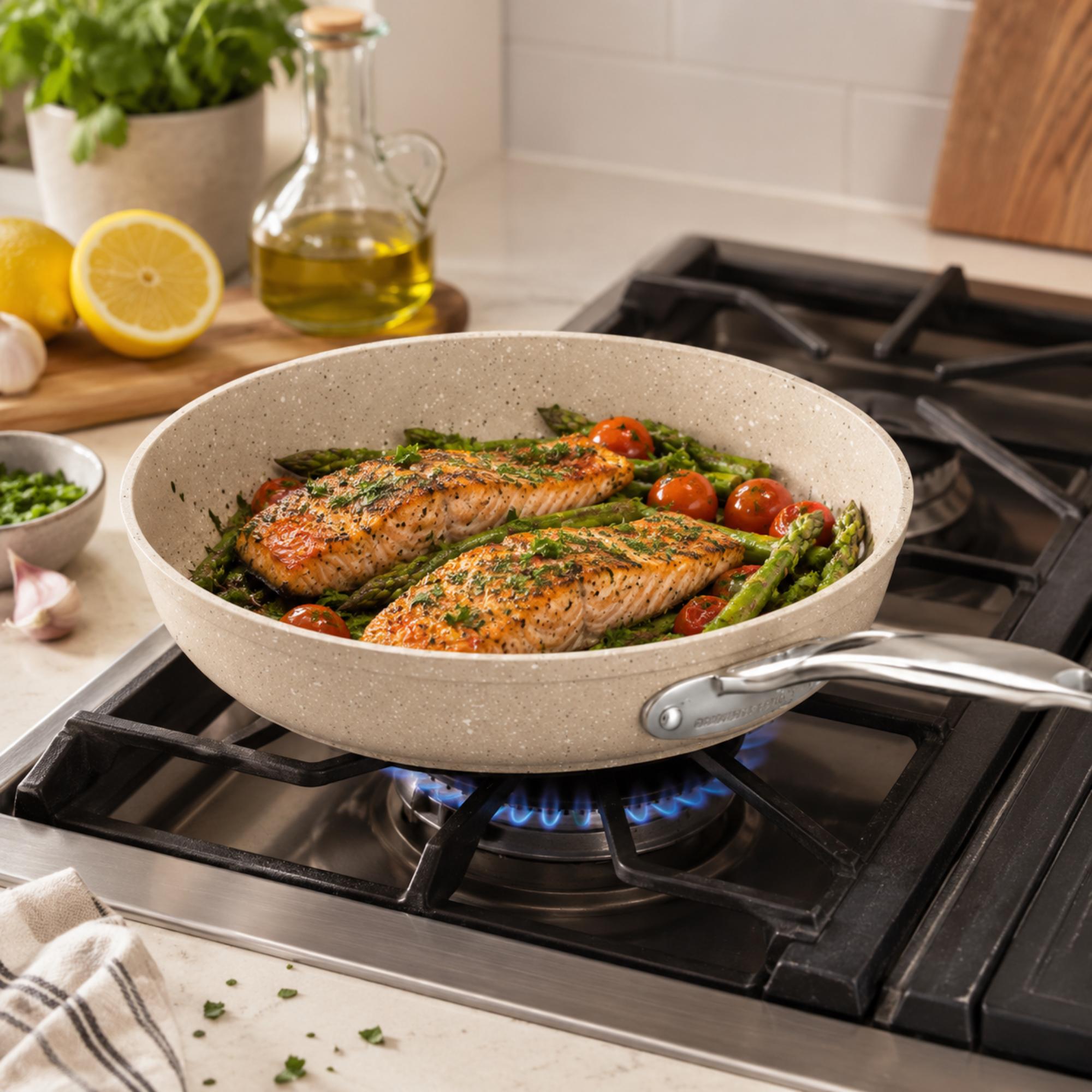 Korkmaz Granita Non Stick Frying Pan - PFOA Free, Induction Compatible, Made In Turkey