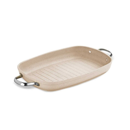 Korkmaz Granita Non-Stick Grill Pan - Induction Compatible, Free From PFOA, Cadmium, and Lead, Made in Turkey