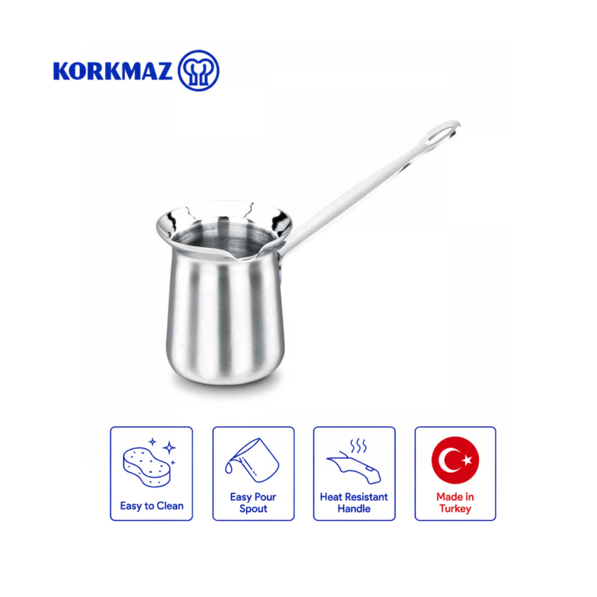 Korkmaz Classic Milk Pot – Premium Quality Milk Pot, Made in Turkey