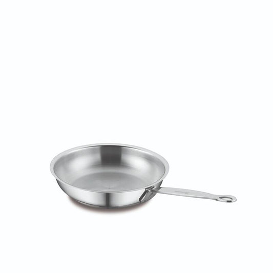 Korkmaz Minika Stainless Steel Frying Pan - 16x4cm, Induction Compatible, Made in Turkey