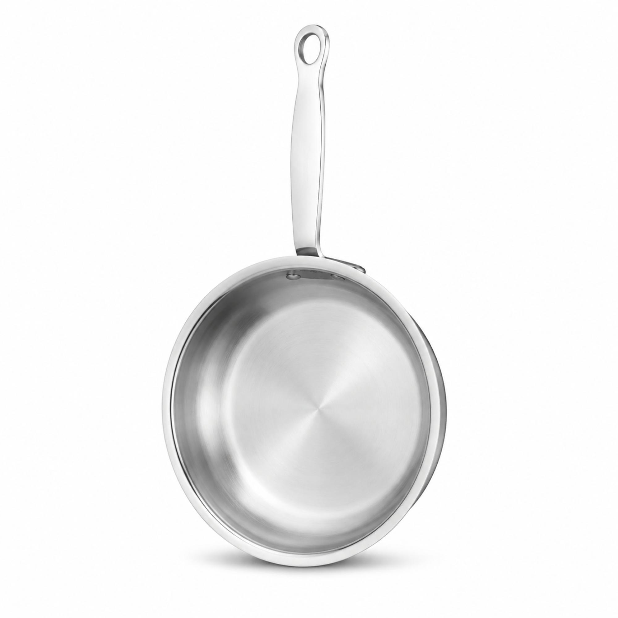 Korkmaz Minika Stainless Steel Frying Pan - 16x4cm, Induction Compatible, Made in Turkey