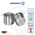 Korkmaz Perla Stainless Steel Spaghetti Cookware Set