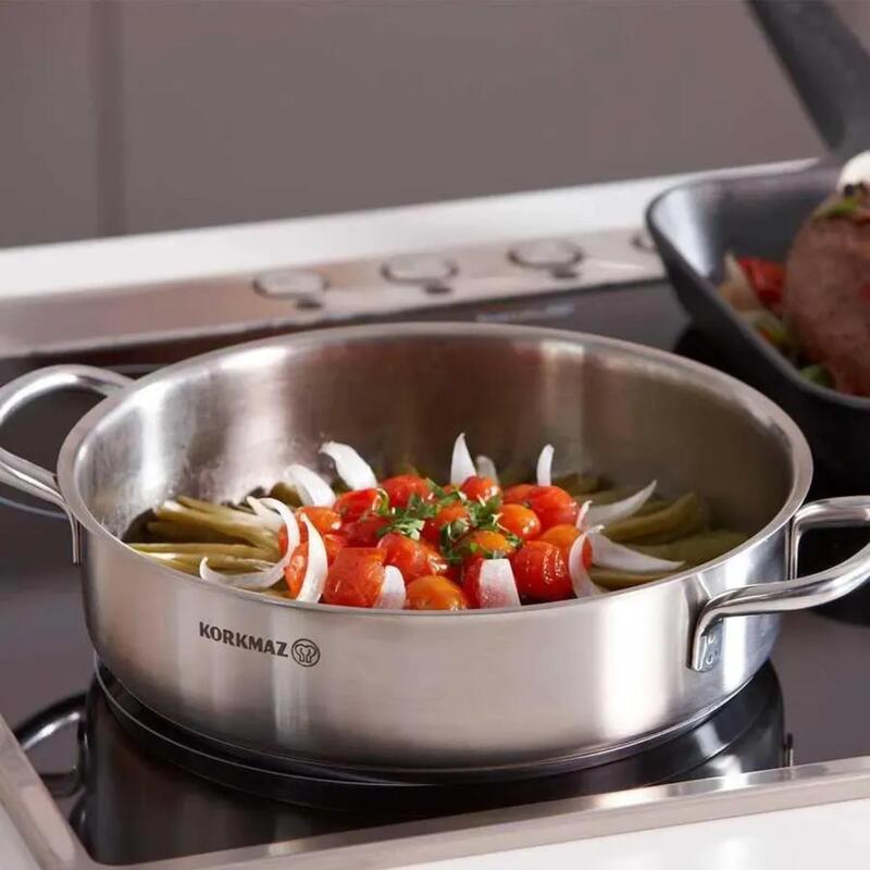 Korkmaz Perla 8 Piece Stainless Steel Cookware Set A1606 –  Made in Turkey