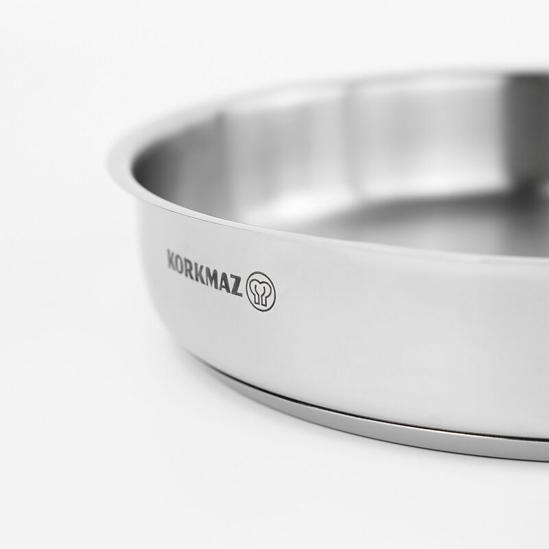 Korkmaz Perla Stainless Steel Frying Pan - 24x5cm