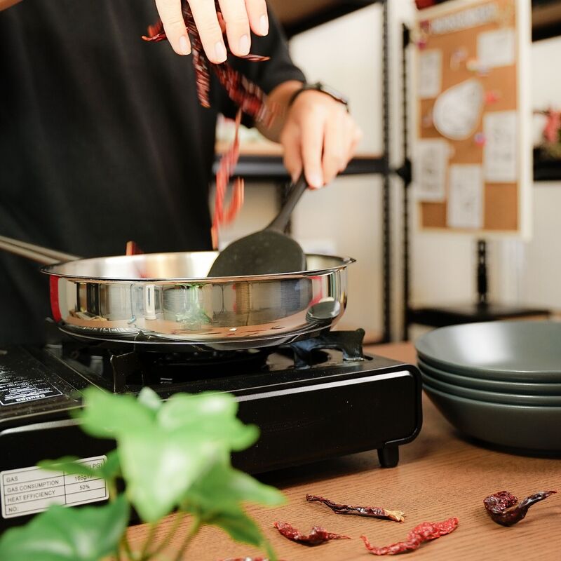 Korkmaz Perla Stainless Steel Frying Pan - 24x5cm