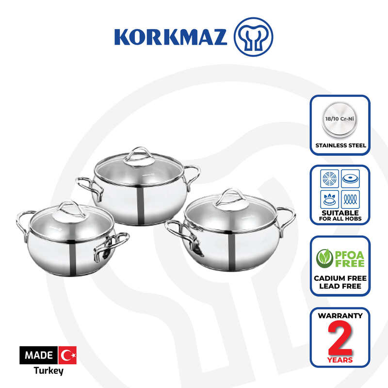 Korkmaz Tombik Jr. Stainless Steel Cookware Set 6-Piece