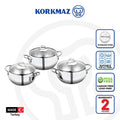 Korkmaz Tombik Jr. Stainless Steel Cookware Set 6-Piece