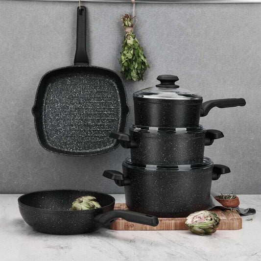 Korkmaz Ornella Non-Stick Cooking Pot - 24x6.5cm, Induction Compatible, Free From PFOA, Cadmium, and Lead, Made in Turkey