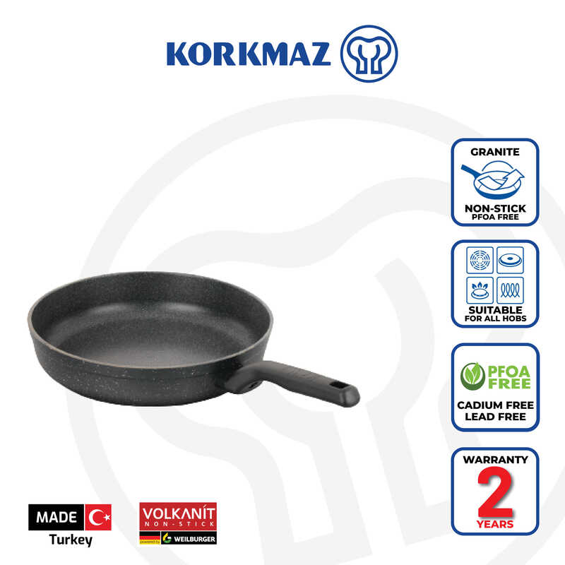Korkmaz Ornella Non-Stick Frying Pan - Induction Compatible, Free From PFOA, Cadmium, and Lead, Made in Turkey