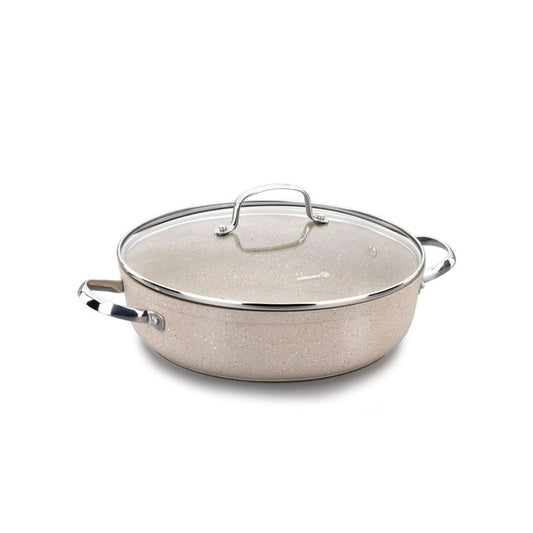 Korkmaz Granita Non-Stick Cooking Pot - Induction Compatible, Free From PFOA, Cadmium, and Lead, Made in Turkey