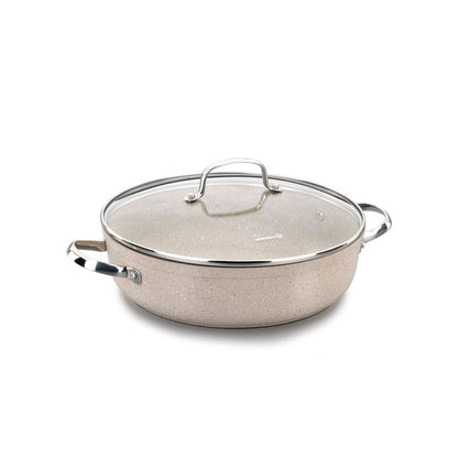 Korkmaz Granita Non-Stick Cooking Pot - Induction Compatible, Free From PFOA, Cadmium, and Lead, Made in Turkey