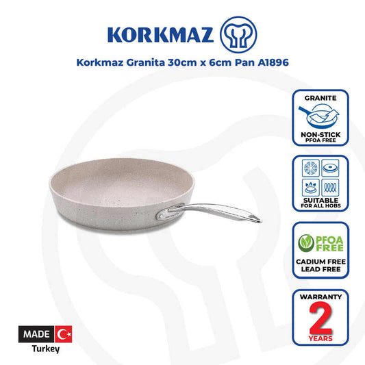 Korkmaz Granita Non Stick Frying Pan - PFOA Free, Induction Compatible, Made In Turkey