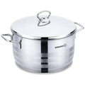 Korkmaz Astra Stainless Steel Stock Pot with Lid - Induction Compatible, Made In Turkey