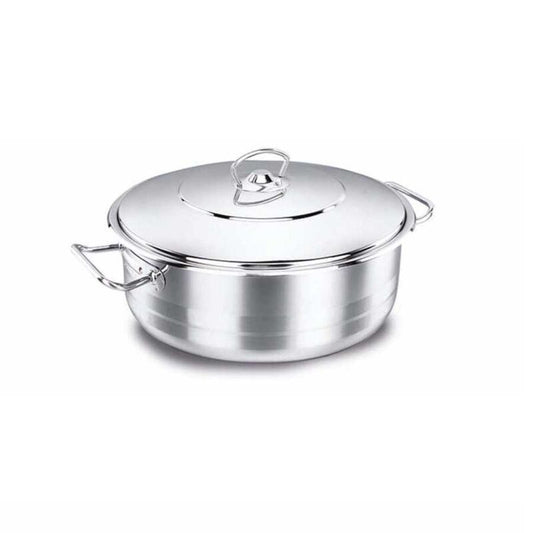 Korkmaz Astra Stainless Steel Cooking Pot - 24x8cm, Induction Compatible, Made in Turkey