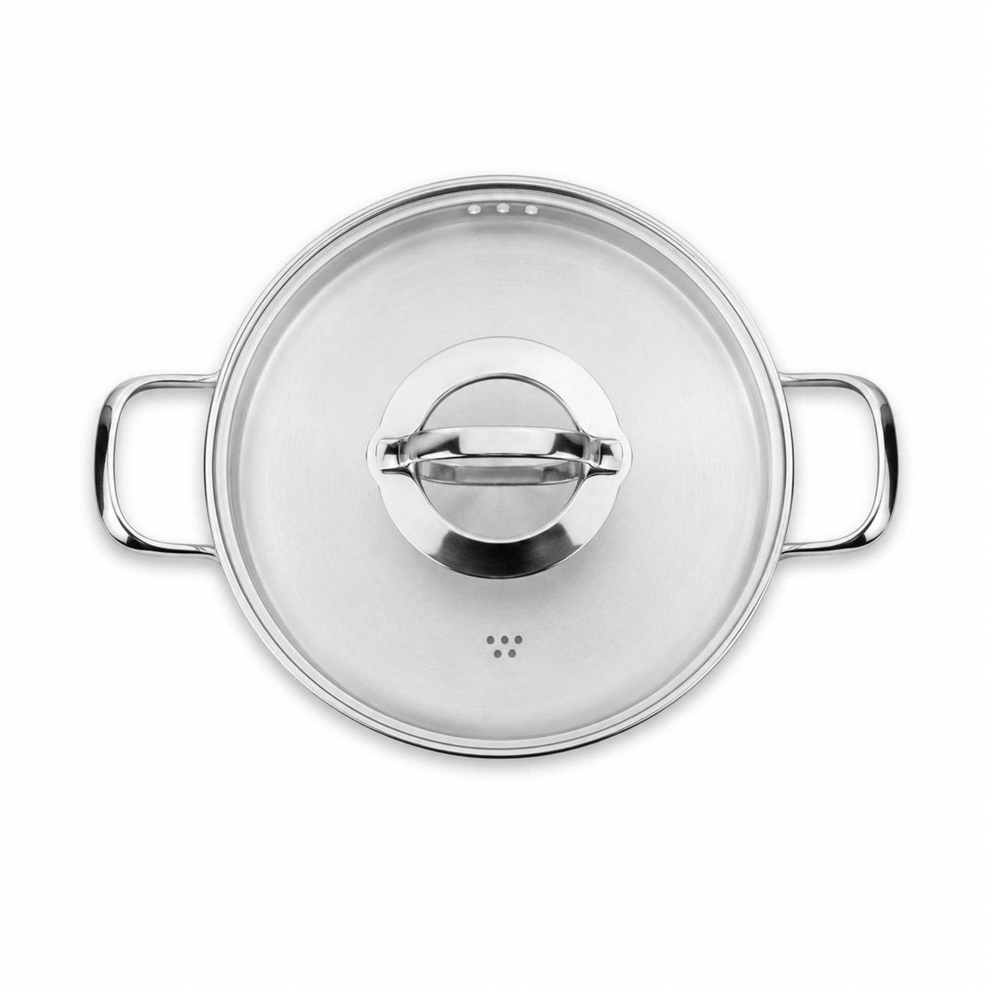 Korkmaz Steama Stainless Steel Stock Pot (Soup Pot) , Induction Compatible, Made in Turkey