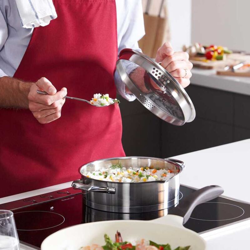 Korkmaz Steama Stainless Steel Stock Pot (Soup Pot) , Induction Compatible, Made in Turkey