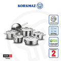 Korkmaz Alfa Stainless Steel Cookware Set - 10 piece