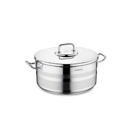 Korkmaz Astra2 Stainless Steel Cooking Pot with Lid -Made in Turkey, Induction Compatible