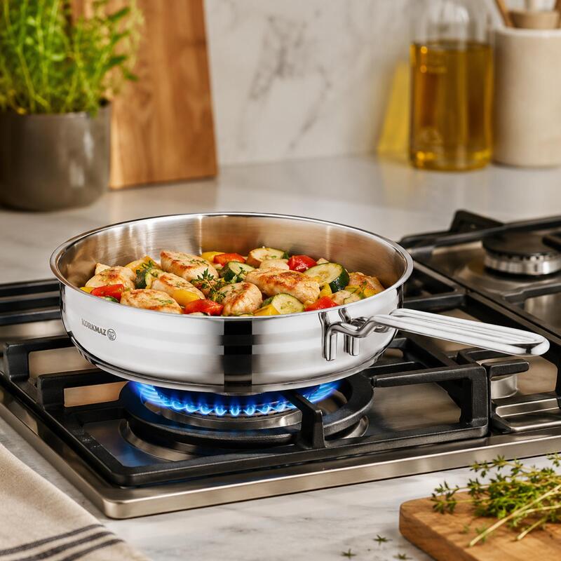Korkmaz Astra2 18/10 Stainless Steel Saucepan 14cm 1L, Induction Compatible