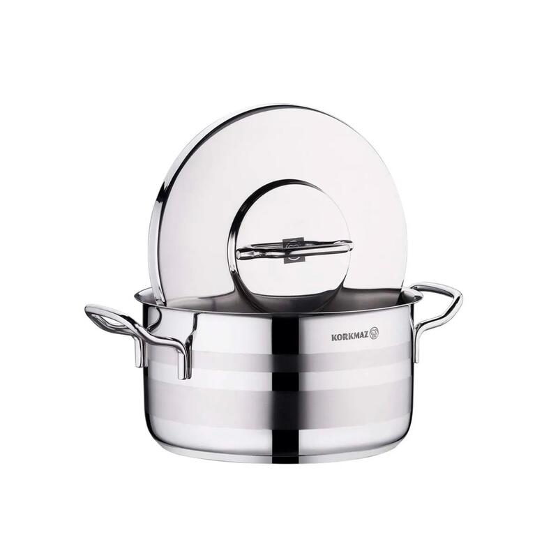 Korkmaz Astra2 9-Piece Stainless Steel Cookware Set Induction Compatible