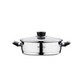 Korkmaz Pera Stainless Steel Cooking Pot with Glass Lid - Made in Turkey, Induction Compatible