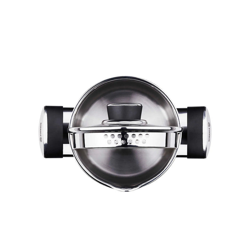 Korkmaz Pera Stainless Steel Cooking Pot with Glass Lid - Made in Turkey, Induction Compatible