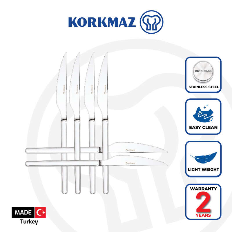 Korkmaz Truva Stainless Steel Dinner Knive Set - 6pcs