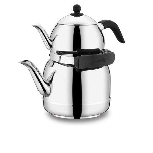 Korkmaz Ornella Premium Quality Stainless Steel Teapot Set - Made in Turkey