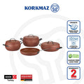 Korkmaz Pottery Non-Stick Cookware Set 7 Piece