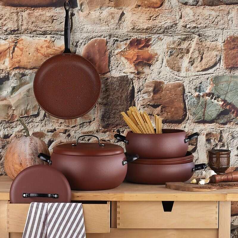 Korkmaz Pottery Non-Stick Cookware Set 7 Piece