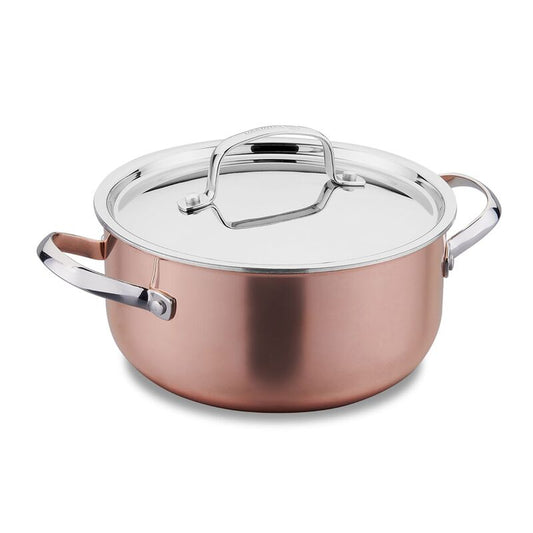 Korkmaz Divani 24x12cm Stainless Steel Stock Pot (Soup Pot) with Copper Body - Made in Turkey