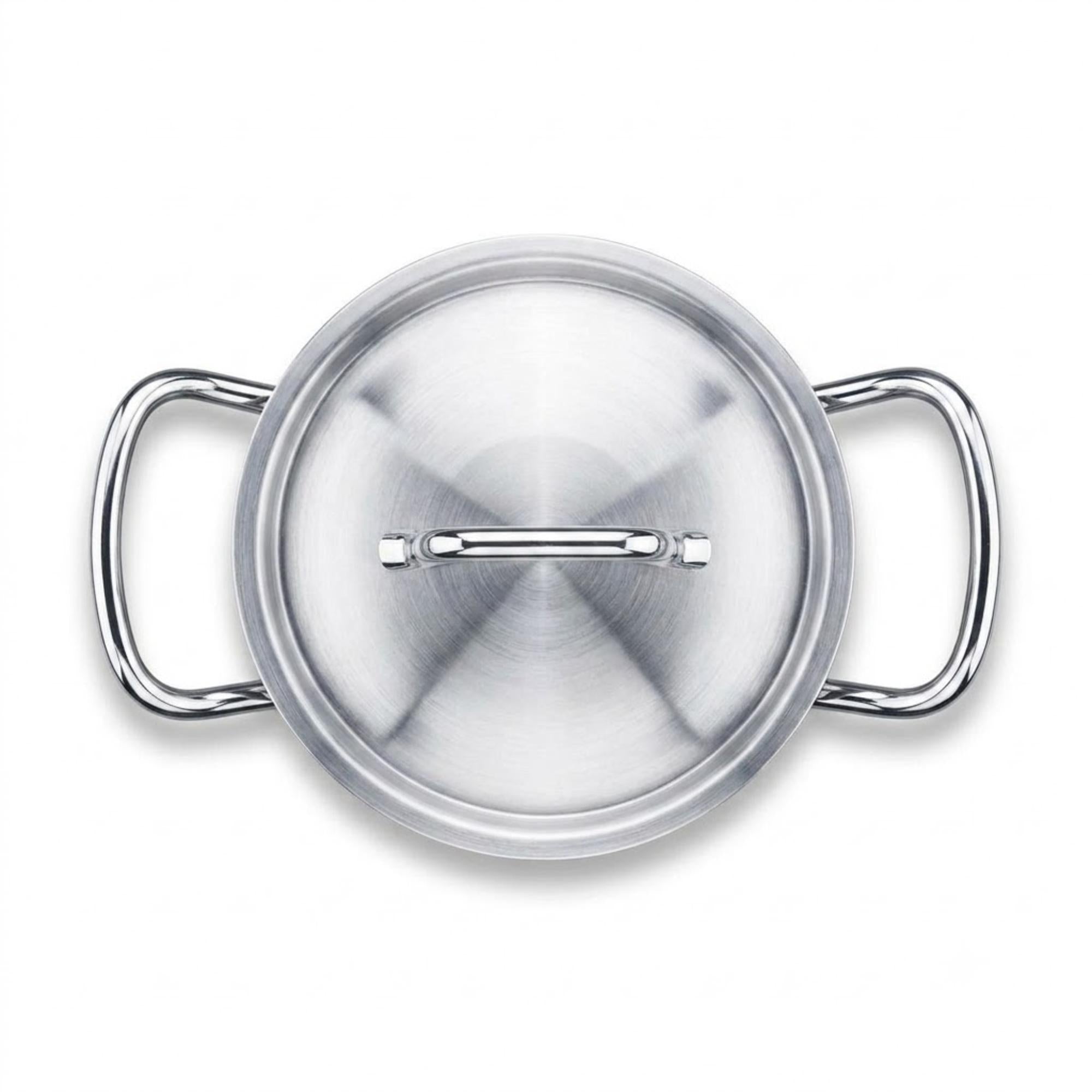 Korkmaz Proline Gastro Satin Stainless Steel Cooking Pot with Lid - Induction Compatible, Made In Turkey