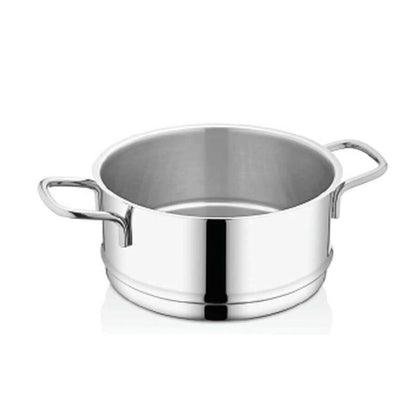 Korkmaz Proline Satin Stainless Steel Steamer Basket Insert - 20x10 cm, Made in Turkey