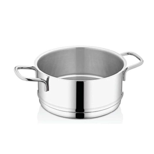 Korkmaz Proline Satin Stainless Steel Steamer Basket Insert - 20x10 cm, Made in Turkey