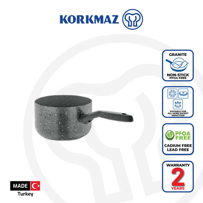 Korkmaz Mia Granite Non-Stick Saucepan - 18cm