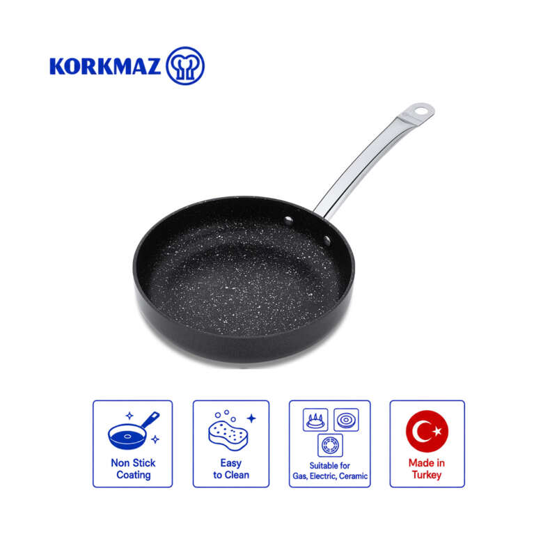 Korkmaz Proline Nero Non-Stick Frying Pan 22cm 1.25L, Induction Compatible