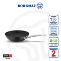 Korkmaz Proline Nero Non Stick Wok - 32x8.9cm, PFOA Free, Induction Compatible, Made in Turkey