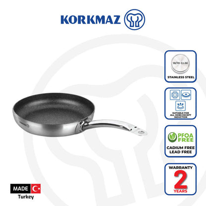 Korkmaz Proline Gastro Non-Stick Frying Pan - Gas Stove Compatible, Made in Turkey
