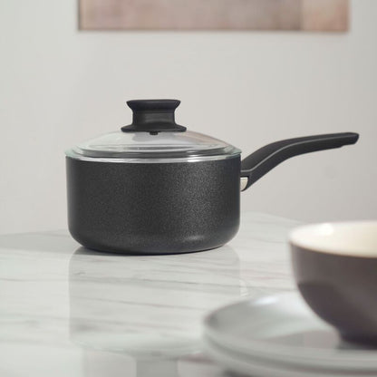 Korkmaz Lina Non-Stick Saucepan - 18x9cm, Free from PFOA, Cadmium, or Lead, Made in Turkey