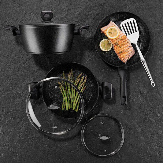 Korkmaz Nora Non-Stick Stock Pot (Soup Pot) - 24x11.7cm, Free From PFOA, Cadmium, and Lead, Made in Turkey