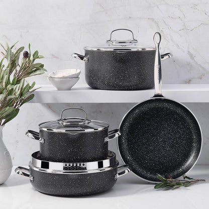 Korkmaz Galaxy 26x13 cm Stock Multipurpose Pot with Strainer Lid & Stainless Steel Handles