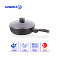 Korkmaz Ornella Practical Non-Stick Frying Pan with Lid 26cm, Induction Compatible