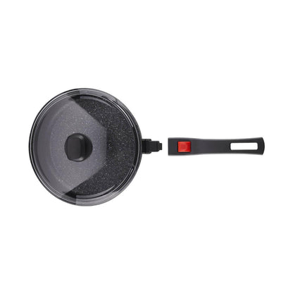 Korkmaz Ornella 26x7 cm Non-Stick Frying Pan with Lid - Removable Handle, Free PFOA, Made in Turkey