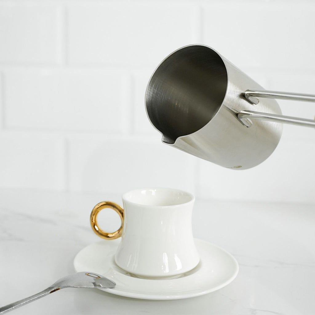 Korkmaz Proline Stainless Steel Turkish Coffee Pot - Made in Turkey