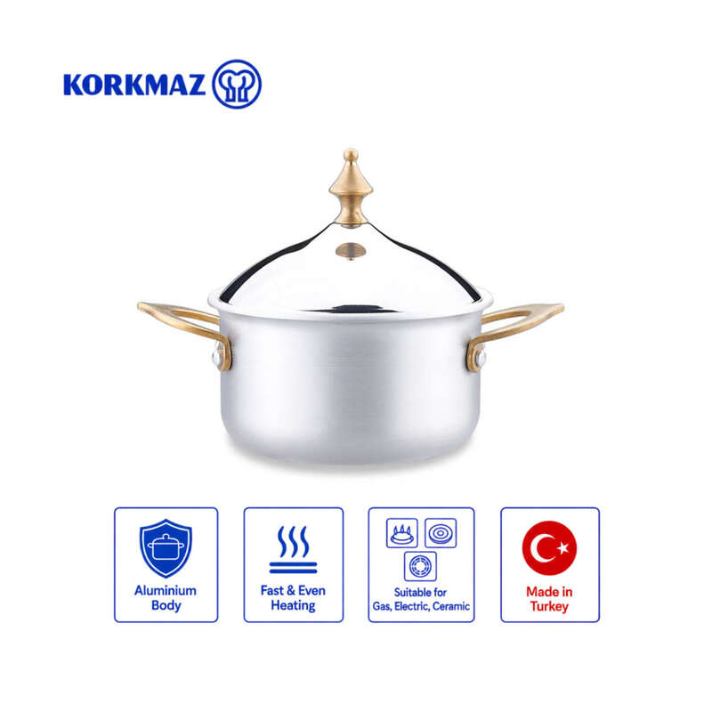 Korkmaz Hanedan Non-Stick Mini Casserole Pot with Lid 10cm 0.45L,  Gas Electric Ceramic Hob