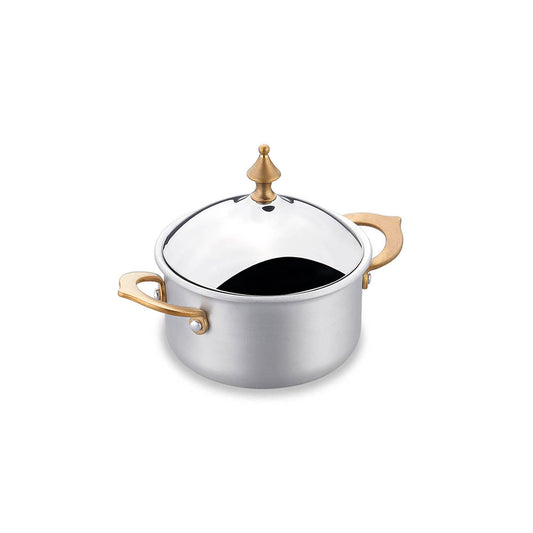 Korkmaz Hanedan Non Stick Cooking Pot with Lid - 10x5.7cm, , PFOA Free, Made In Turkey